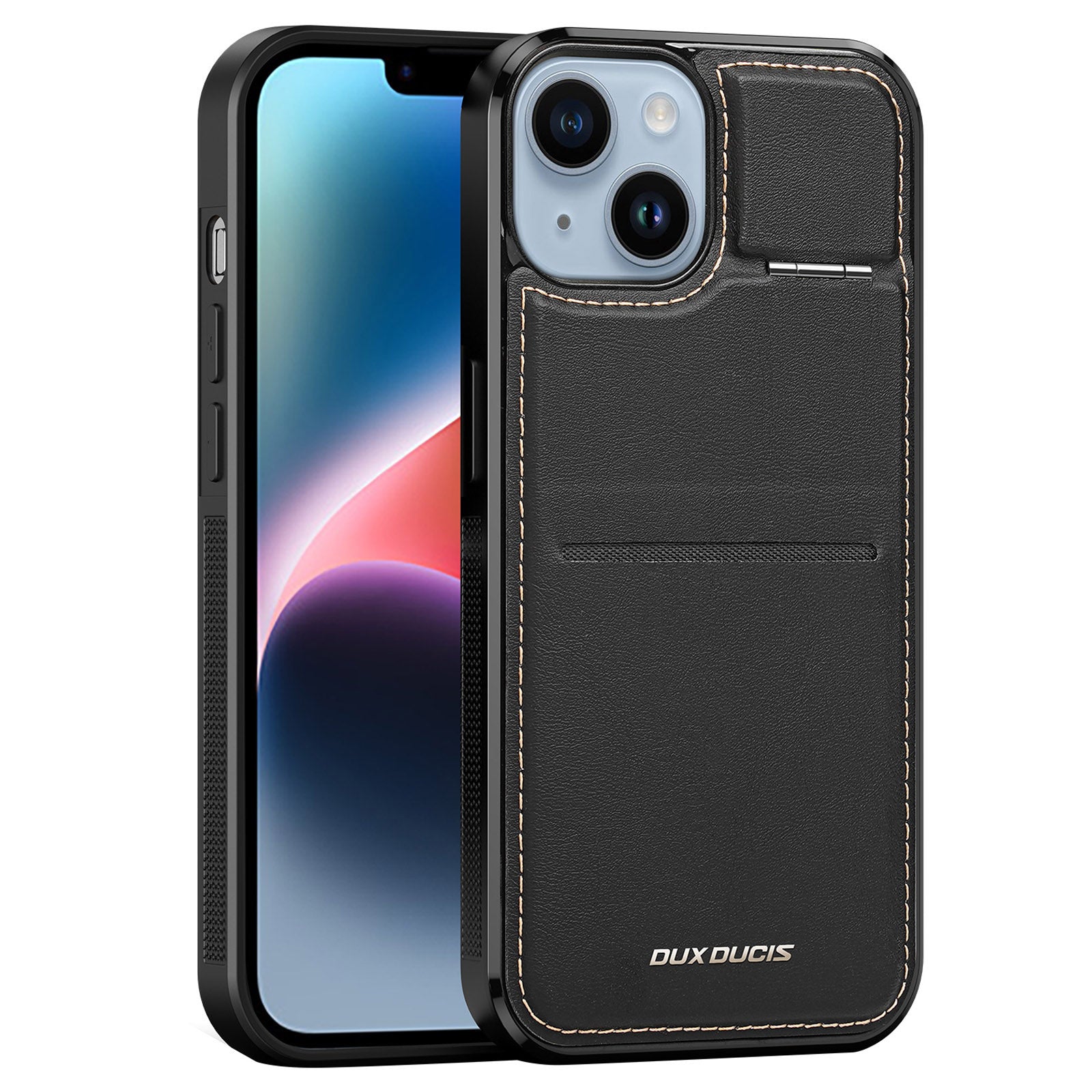 DUX DUCIS Rafi Series for iPhone 14 Plus RFID Blocking Leather PC TPU Cover Card Holder Kickstand Magnetic Phone Case DUX DUCIS Rafi Series for iPhone 14 Plus RFID Blocking Leather PC TPU Cover Card Holder Kickstand Magnetic Phone Case